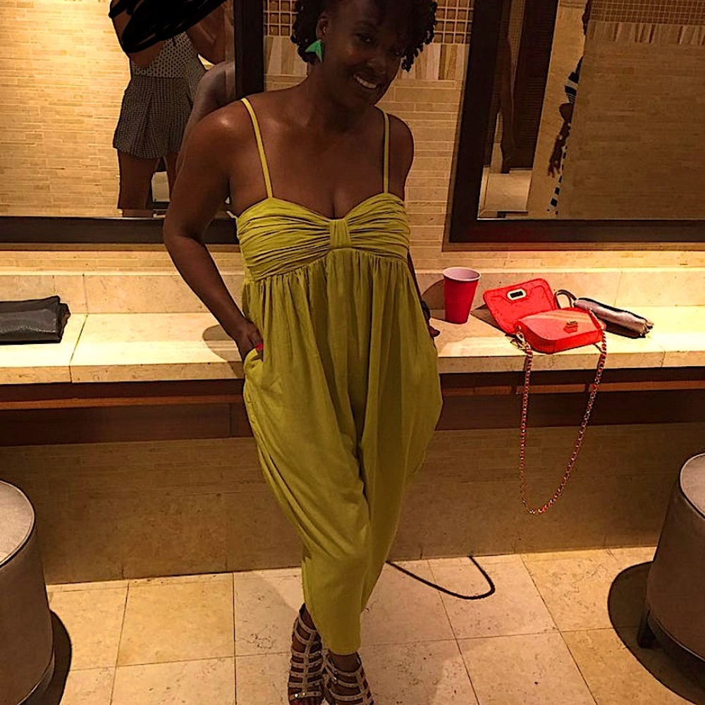 Apple green romper